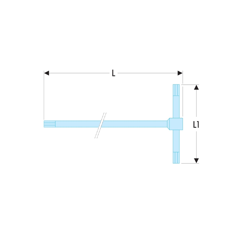 Jeu de 6 clés en T avec barre coulissante - FACOM - 84TC.6