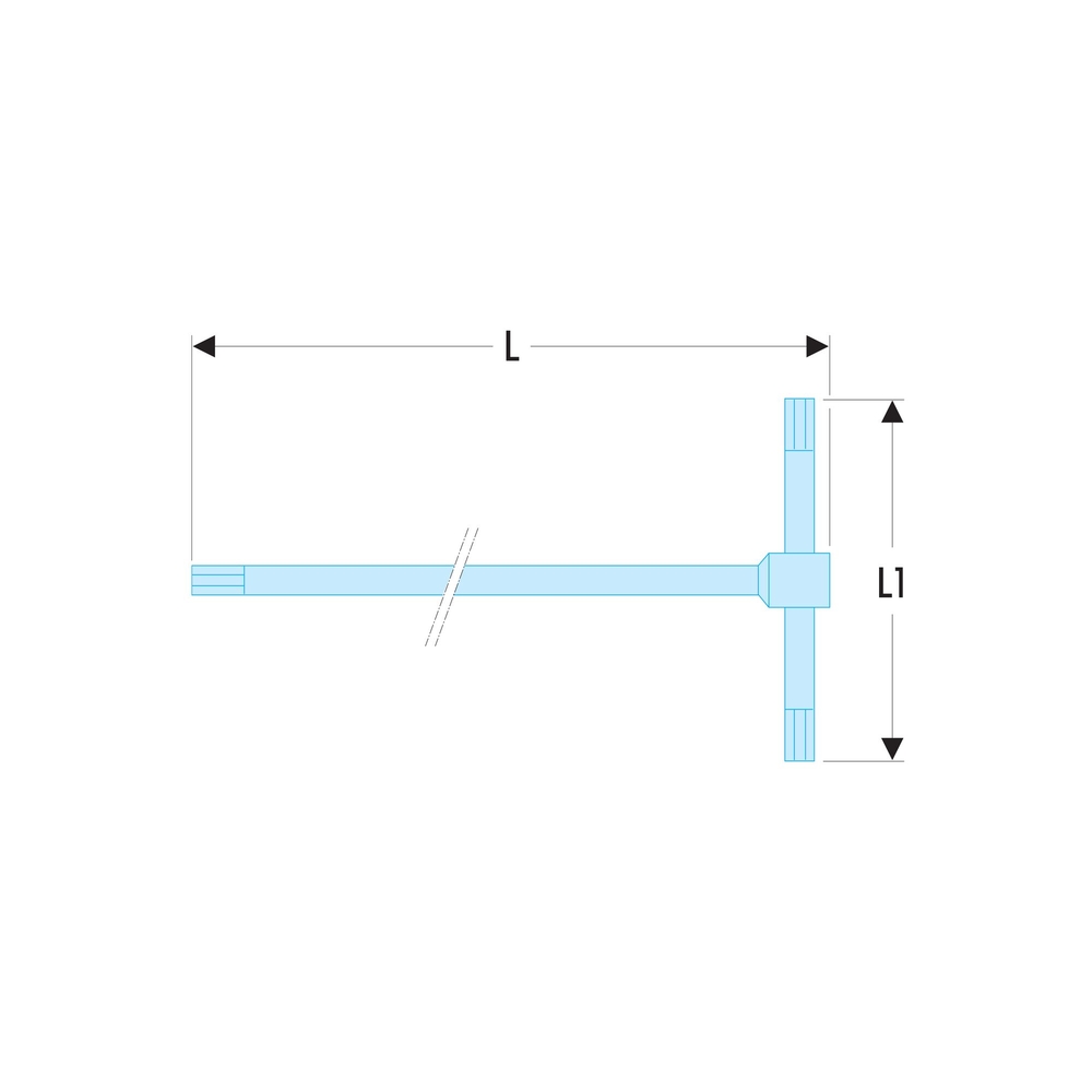 Clé male en T métrique 8mm - Par 5 - FACOM - 84TC.8