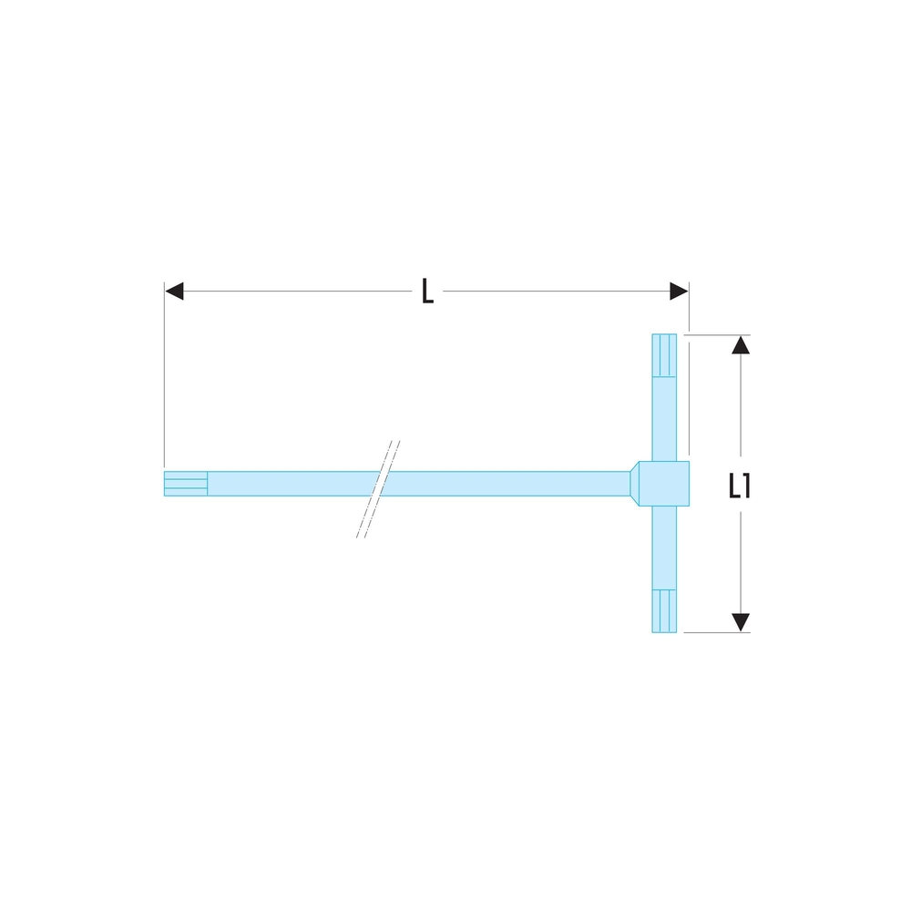 Clé mâle en T coulissante 6 mm - FACOM - 84TCD.6