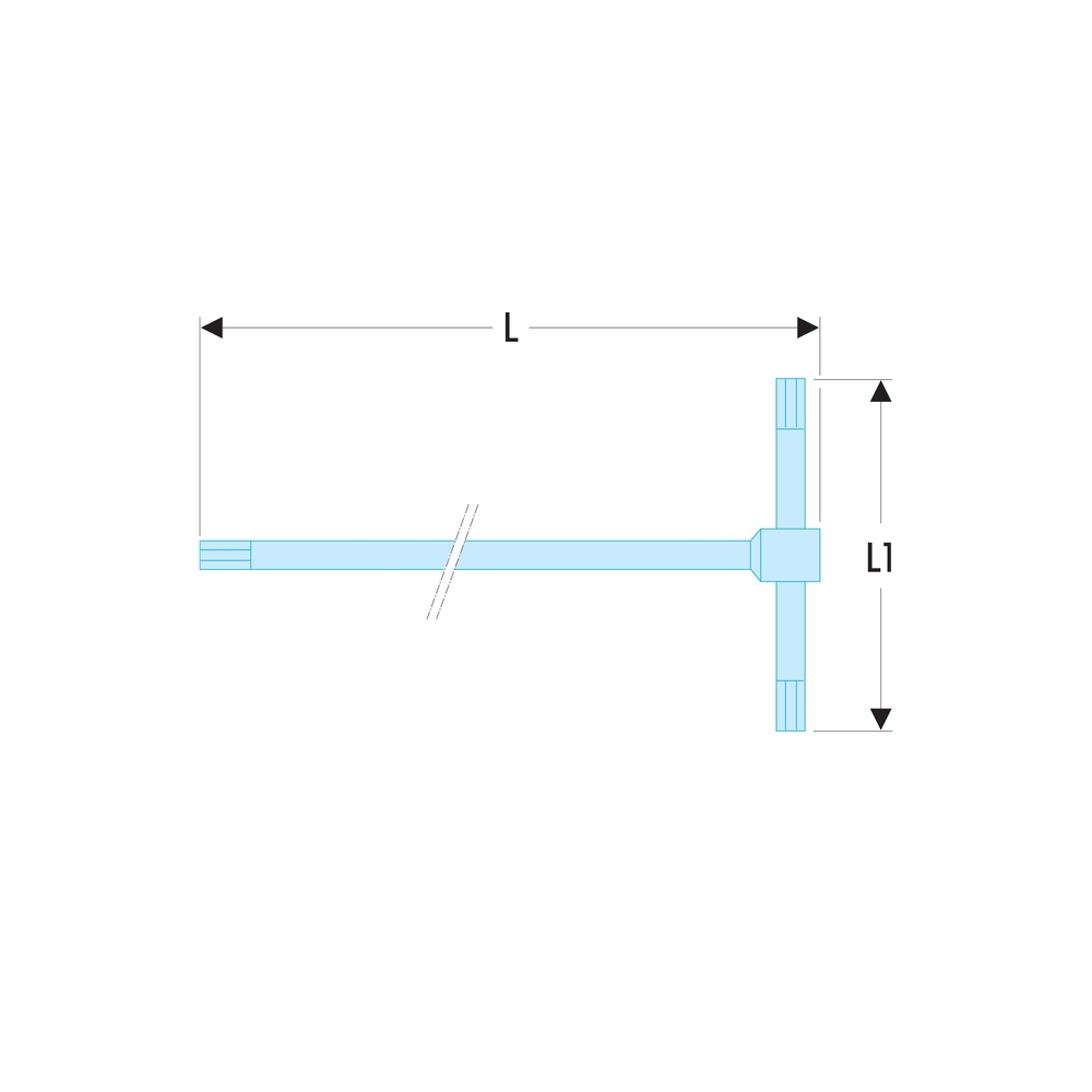 Clé mâle en T coulissante 8 mm - FACOM - 84TCD.8