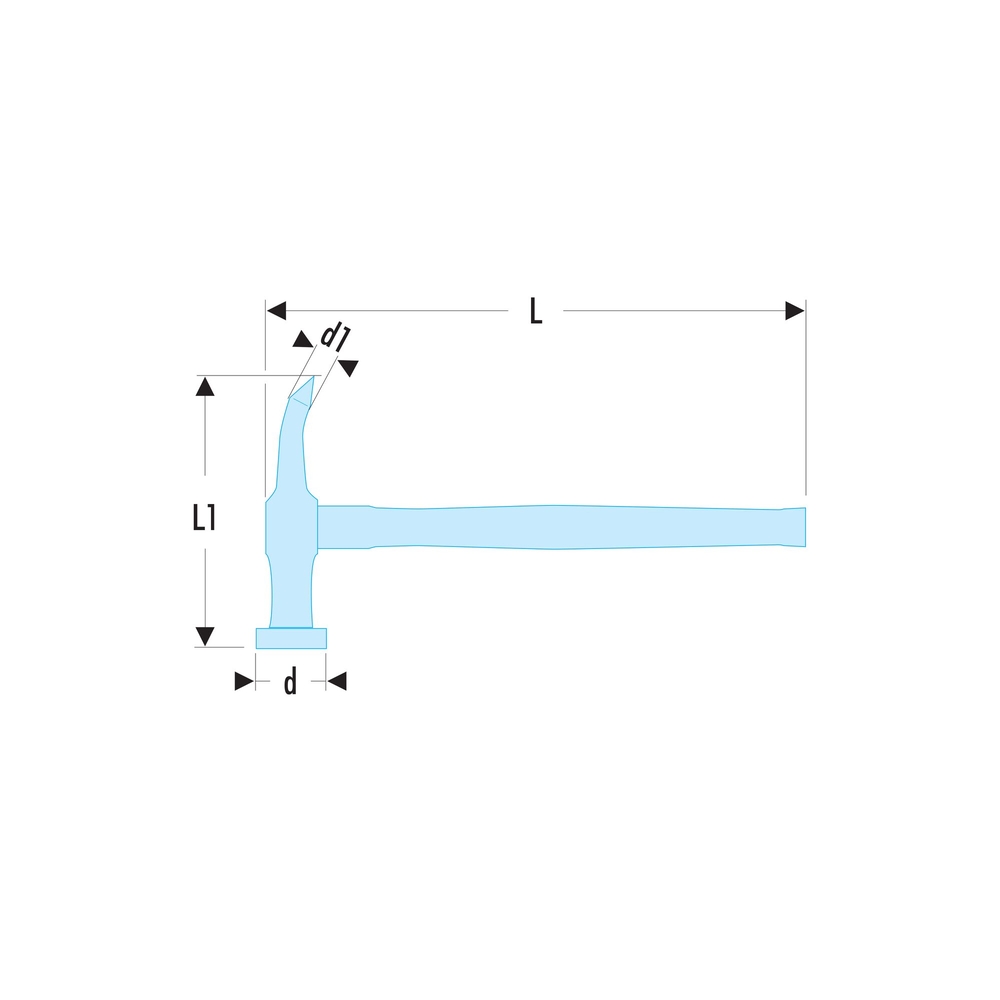 Marteau à tête ronde panne coudée - FACOM - 868D.40BOC