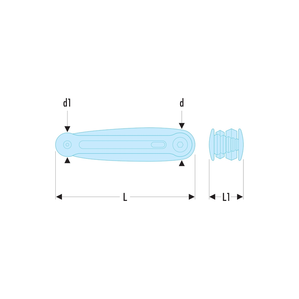 Jeu de clés 6 pans sur monture 7 pièces - FACOM - 86H.JE7B