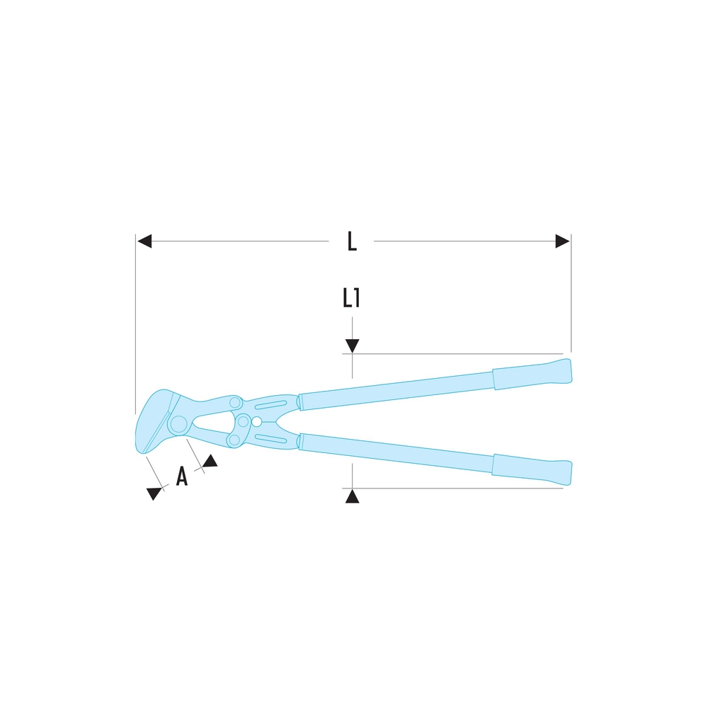 Cisaille 2 mains L660- ép. 2,5 mm - FACOM - 884A.65