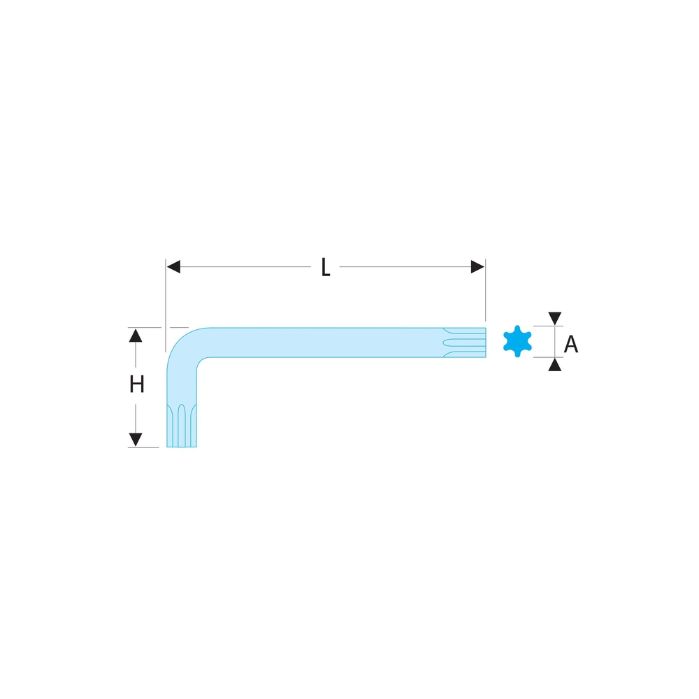 Clé male courte Torx 10 - Par 5 - FACOM - 89.10