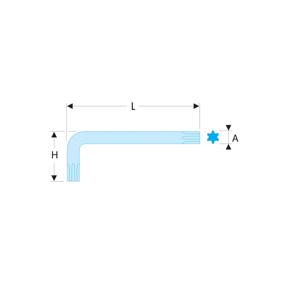 Clé male courte Torx 20 - Par 5 - FACOM - 89.20