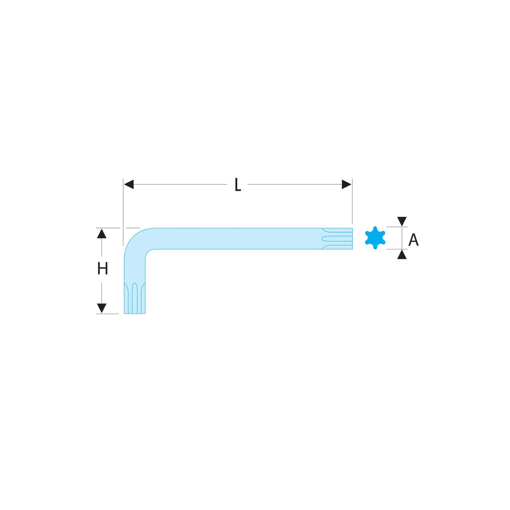 Clé male courte Torx 50 - Par 5 - FACOM - 89.50