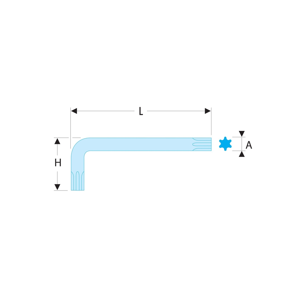 Clé male courte Torx 6 - Par 5 - FACOM - 89.6