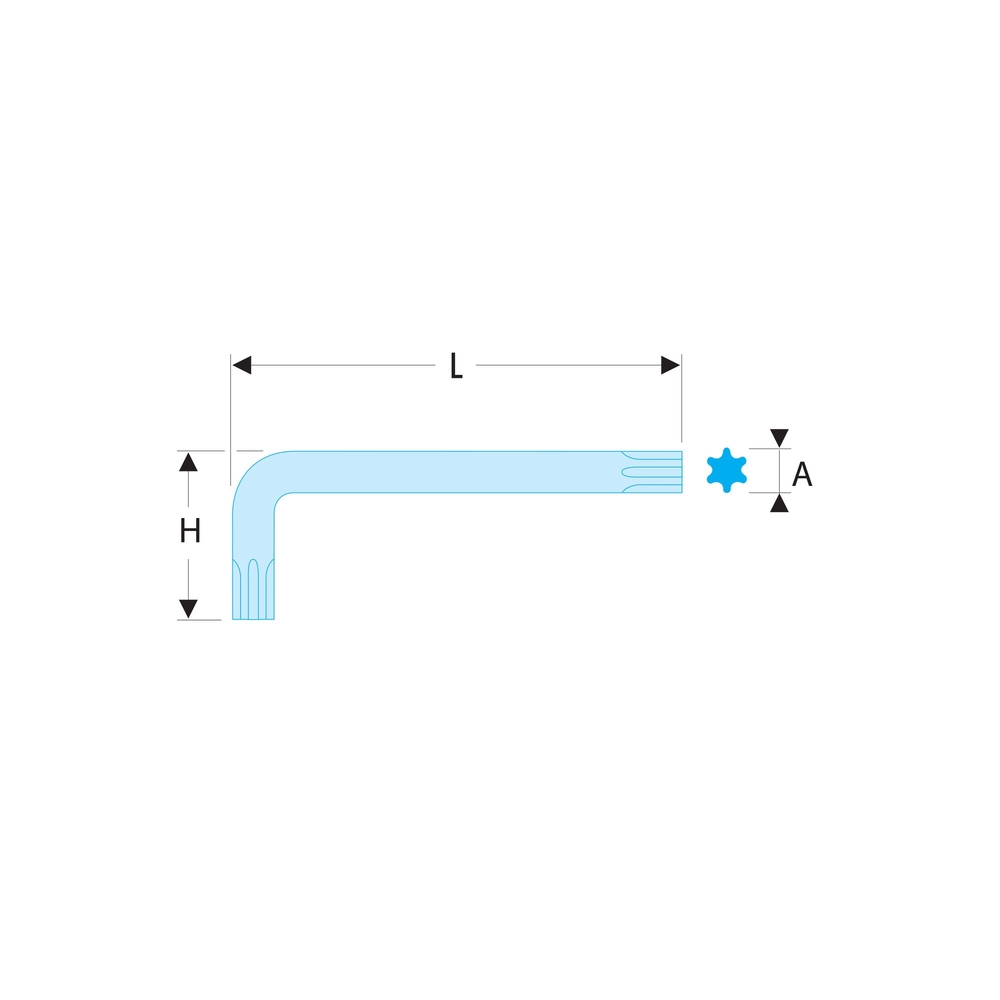 Clé male courte Torx 8 - Par 5 - FACOM - 89.8