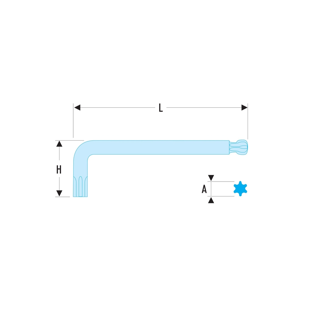 Clé mâle longue TORX tête sphérique 15 mm - FACOM - 89S.15