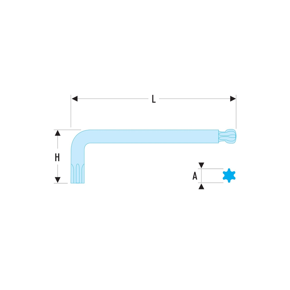 Clé male longue spheri torx 45 - FACOM - 89S.45
