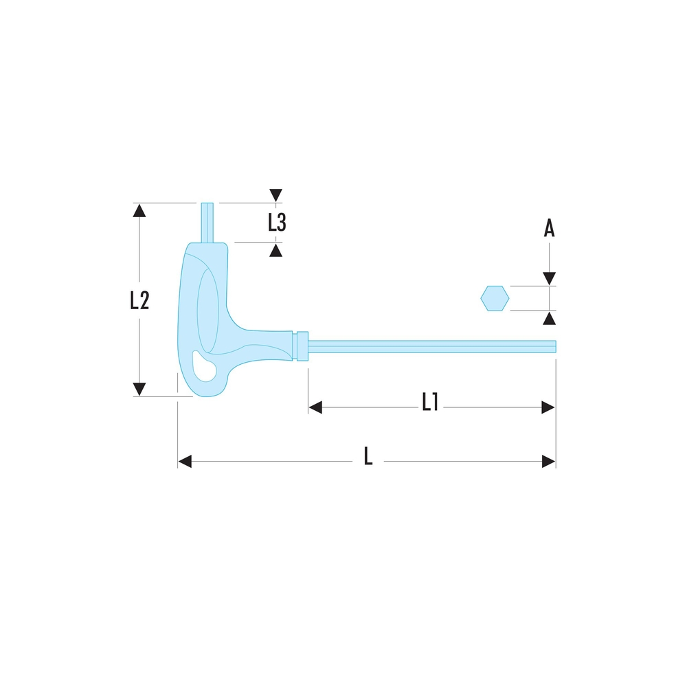 Clé en T torx t20 SLS - FACOM - 89TX.20SLS