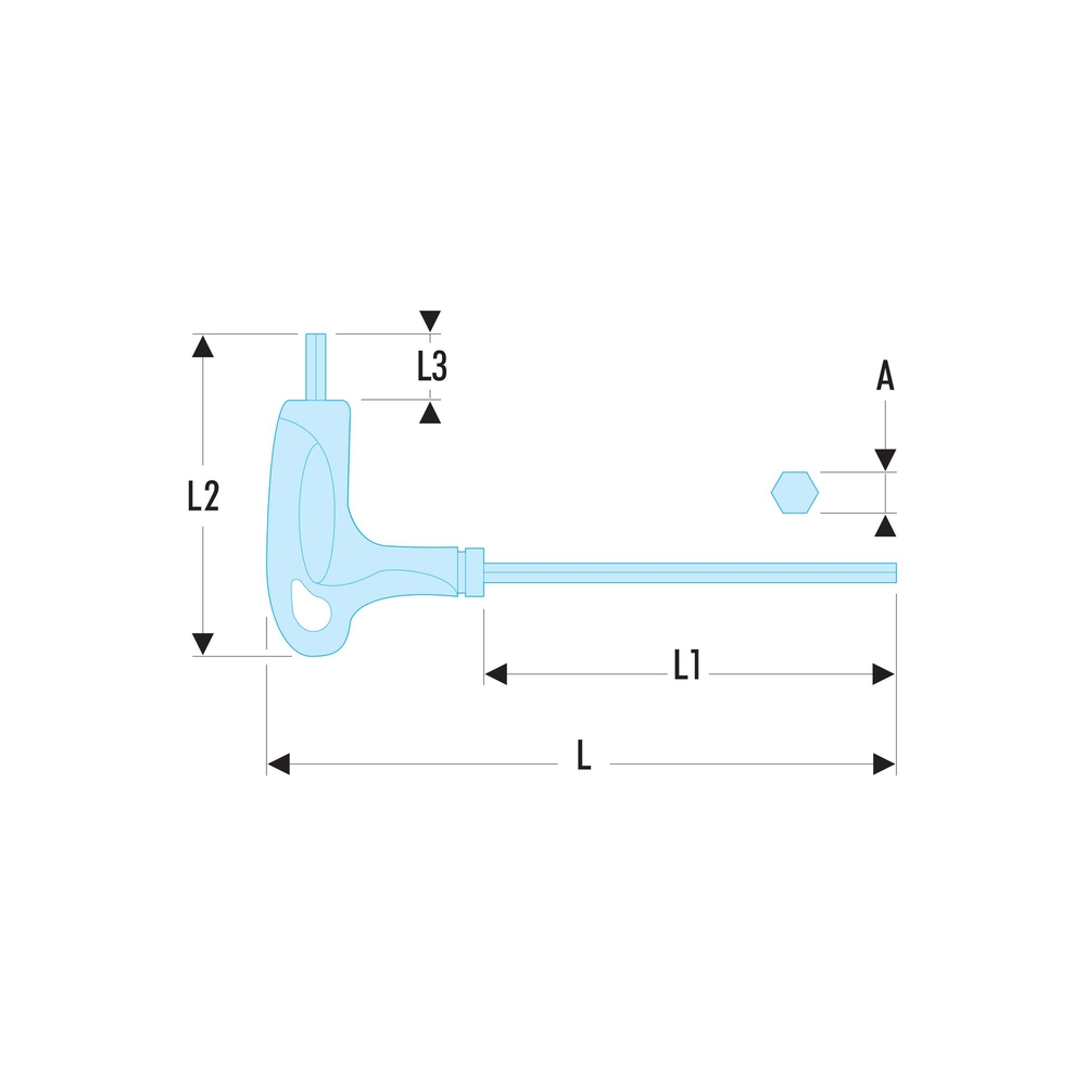Clé mâle poignée en P TORX 27 mm - Par 5 - FACOM - 89TXA.27