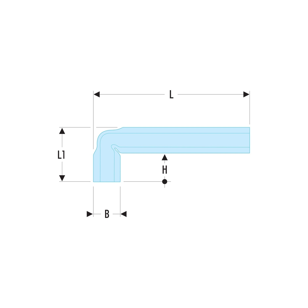 Clé en tube coudée métrique 12 mm - Par 5 - FACOM - 92A.12
