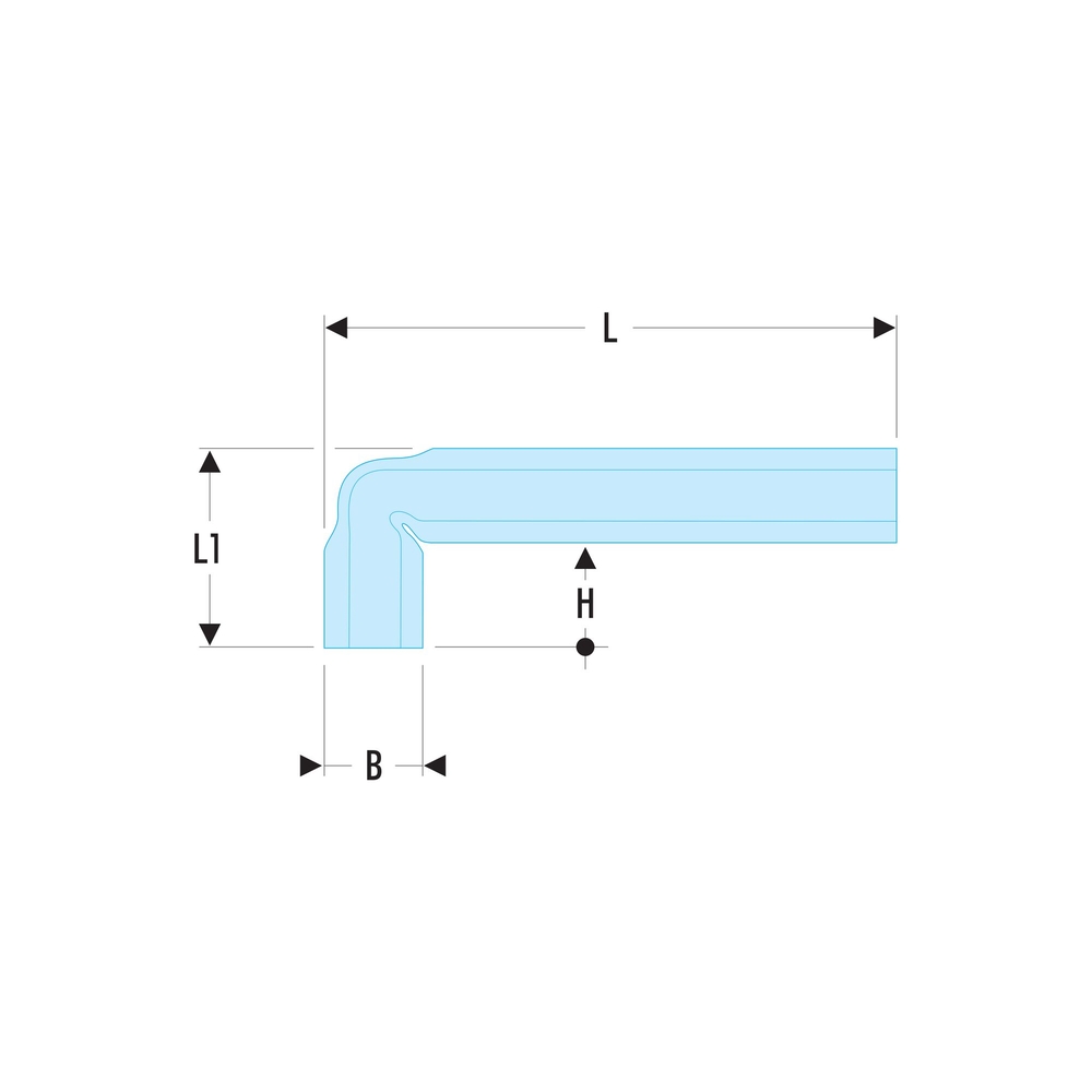 Clé en tube coudée métrique 14 mm - Par 5 - FACOM - 92A.14