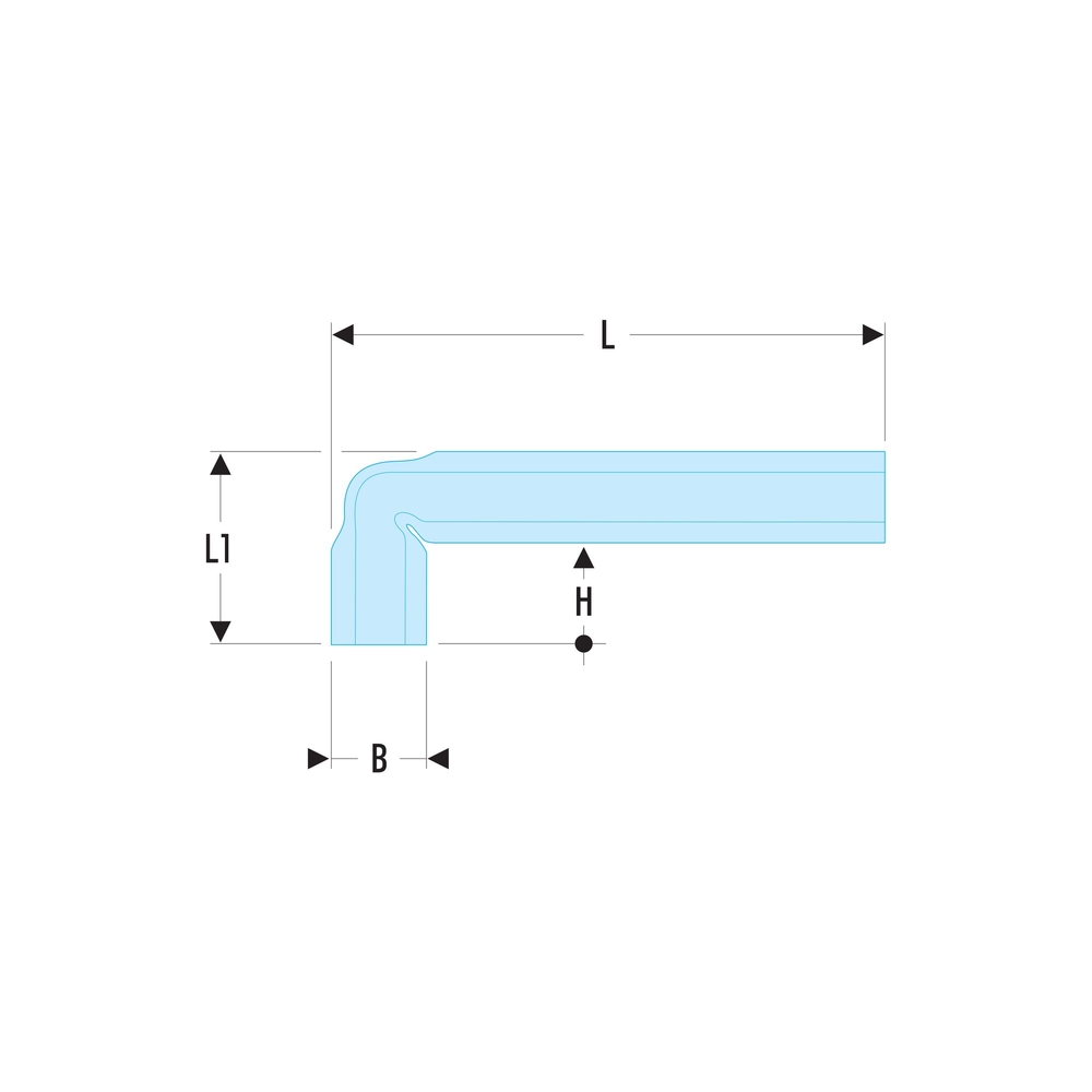 Clé en tube coudée métrique 17 mm - Par 5 - FACOM - 92A.17