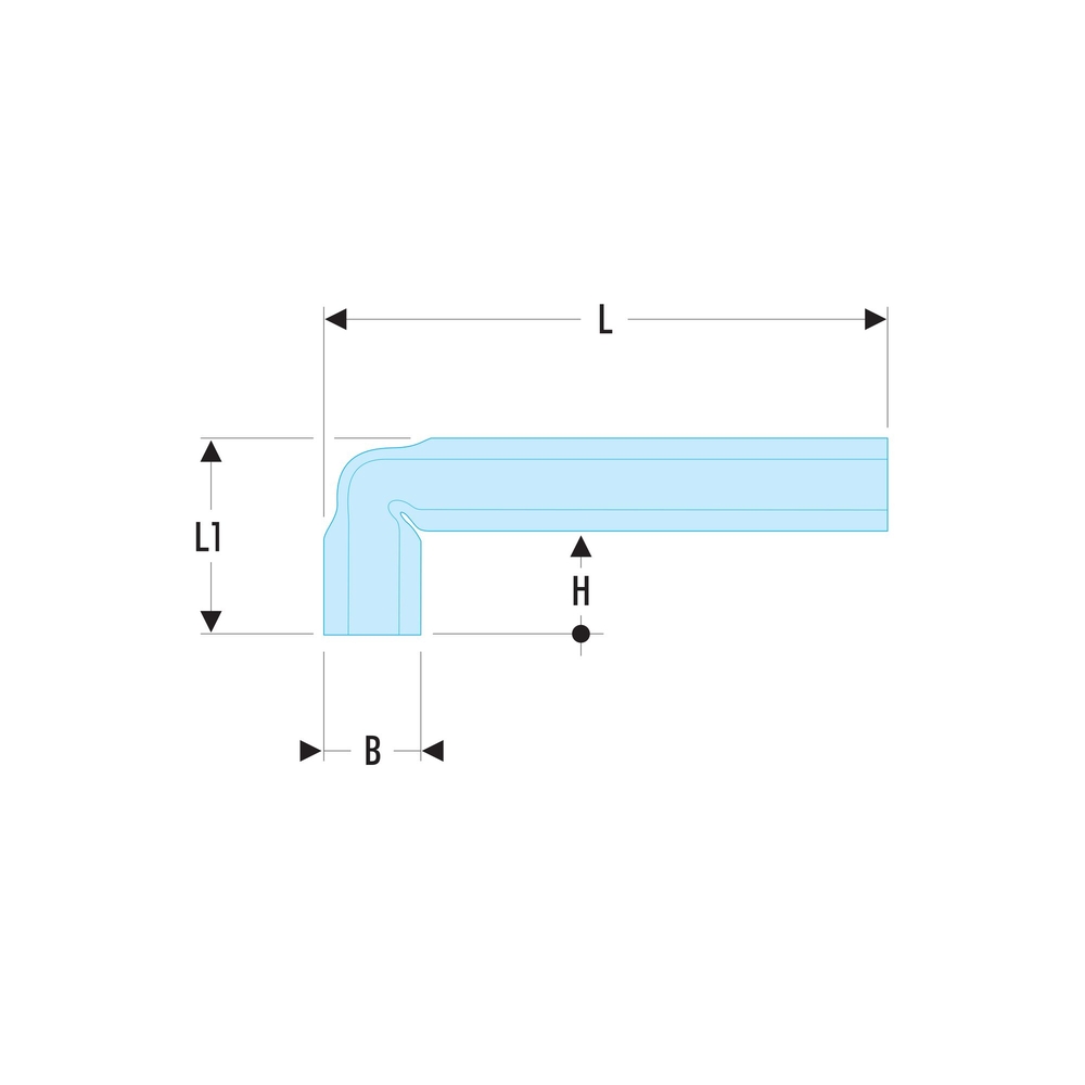 Clé en tube coudée métrique 19 mm - Par 5 - FACOM - 92A.19
