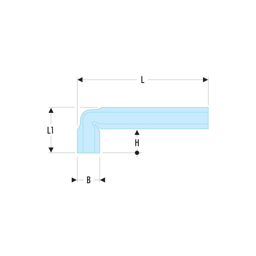 Clé en tube coudée métrique 5 mm - Par 5 - FACOM - 92A.5