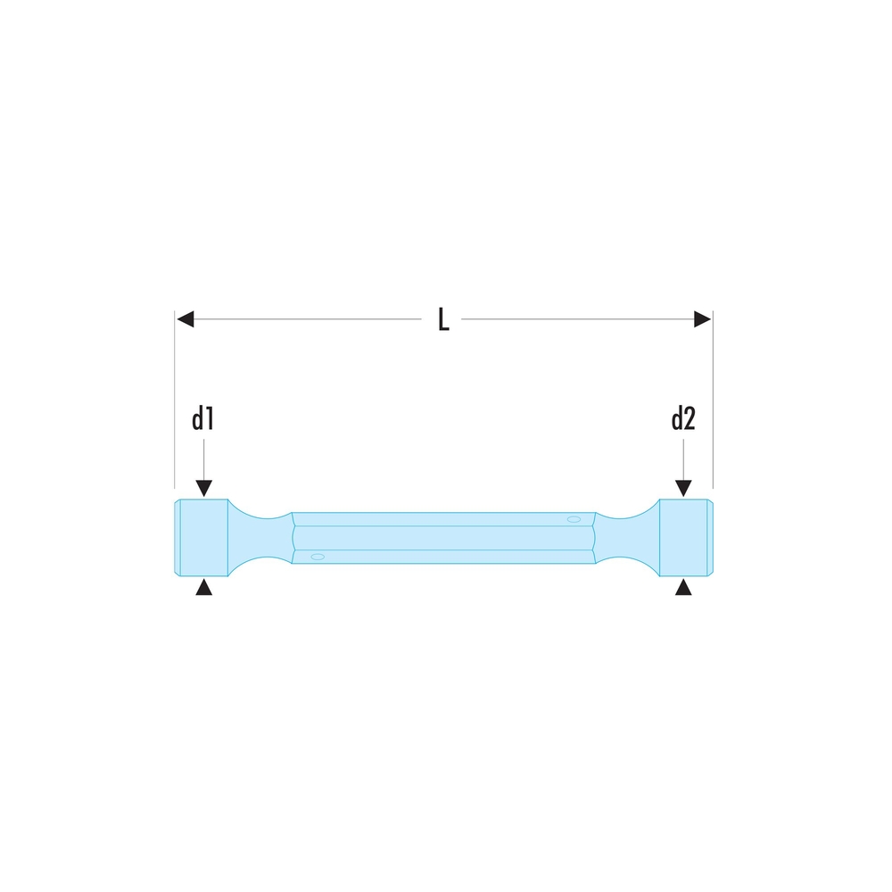 Clé à béquilles doubles forgée métrique 6 x 7 mm - Par 5 - FACOM - 97.6X7