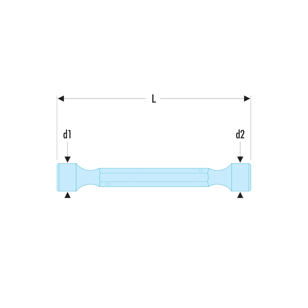 Clé à béquilles doubles forgée métrique 8 x 9 mm - Par 5 - FACOM - 97.8X9
