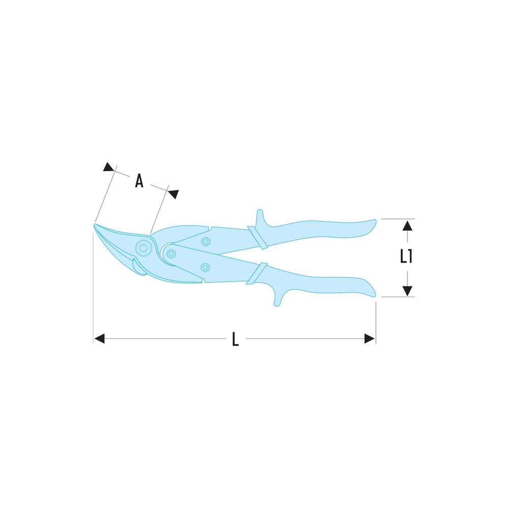 Cisaille aviation gauche 24cm - FACOM - 985.LE