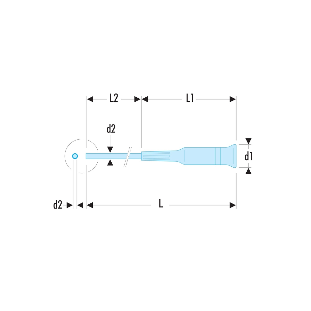 Tournevis MICRO-TECH pour vis à fente 3,5 x 75 mm - Par 5 - FACOM - AEF.3.5X75