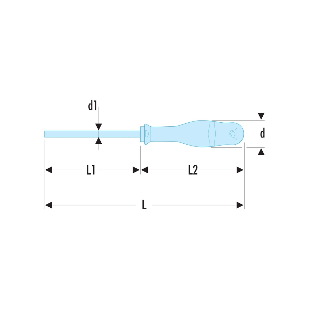 Tournevis PROTWIST pour vis à fente 2,5 x 75 mm SLS - FACOM - AN2.5X75SLS