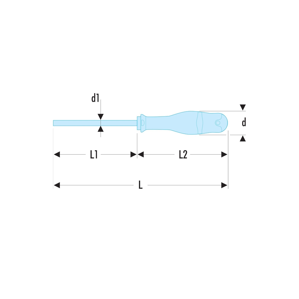 Tournevis PROTWIST pour vis à fente 6,5 x 150 mm SLS - FACOM - AN6.5X150SLS