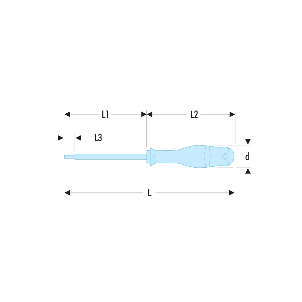 Tournevis PROTWIST isolés 1000V pour vis à fente 10x200 mm - Par 5 - FACOM - AT10X200VE