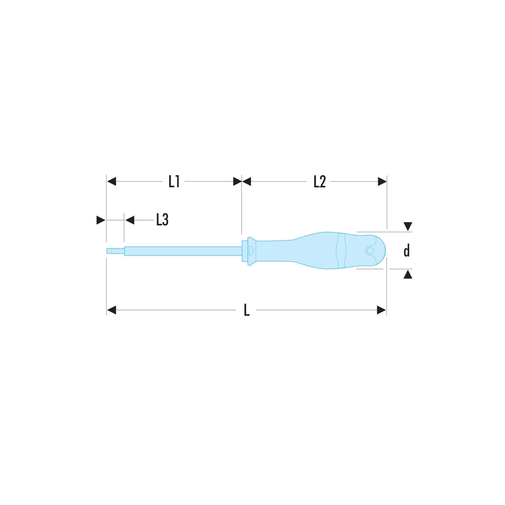 Tournevis PROTWIST isolés 1000 volts pour vis à fente - FACOM - AT12X250VE