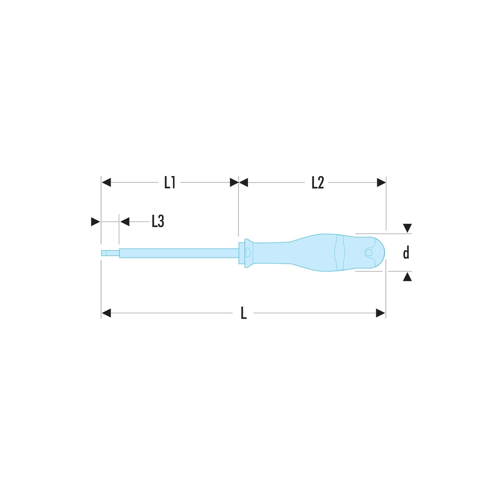 Tournevis PROTWIST isolés 1000V pour vis à fente 3x100 mm - Par 5 - FACOM - AT3X100VE