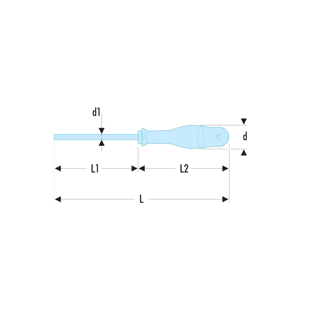Tournevis PROTWIST pour vis à fente lame fraisé 3 x 100 mm - Par 10 - FACOM - AT3X100