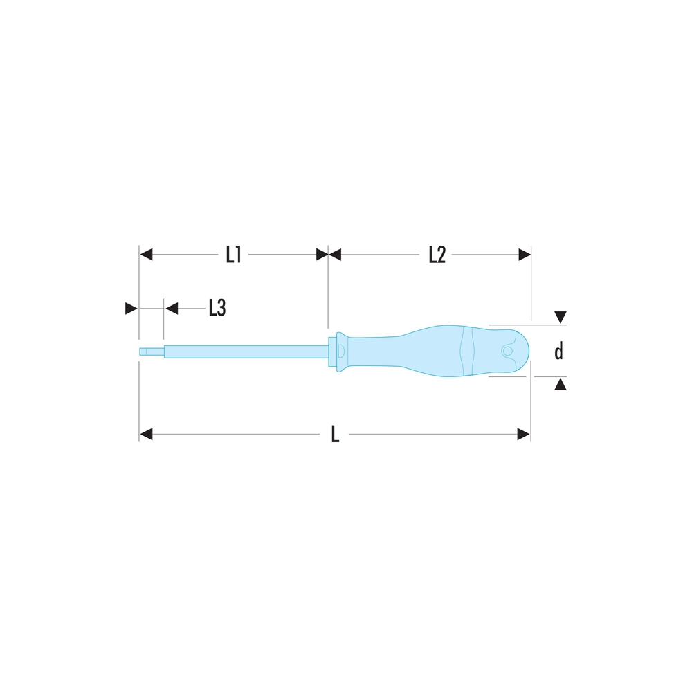 Tournevis PROTWIST isolés 1000V pour vis à fente 4x100 mm - Par 5 - FACOM - AT4X100VE