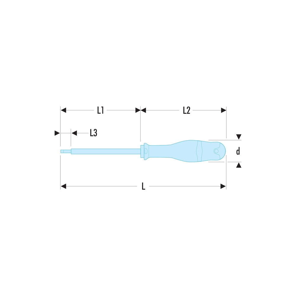 Tournevis PROTWIST isolés 1000V pour vis à fente 4x75 mm - Par 5 - FACOM - AT4X150VE
