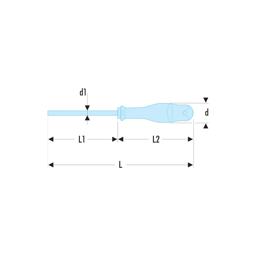 Tournevis PROTWIST lame ronde pour vis cruciformes Pozidriv 1 x 75 mm - Par 10 - FACOM - ATD1X75