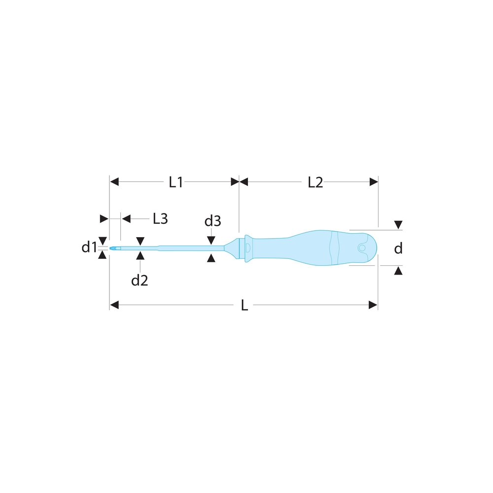 Tournevis PROTWIST BORNEO pour vis mixtes fente - Pozidriv 1x100 1000V - FACOM - ATDB1X100TVE