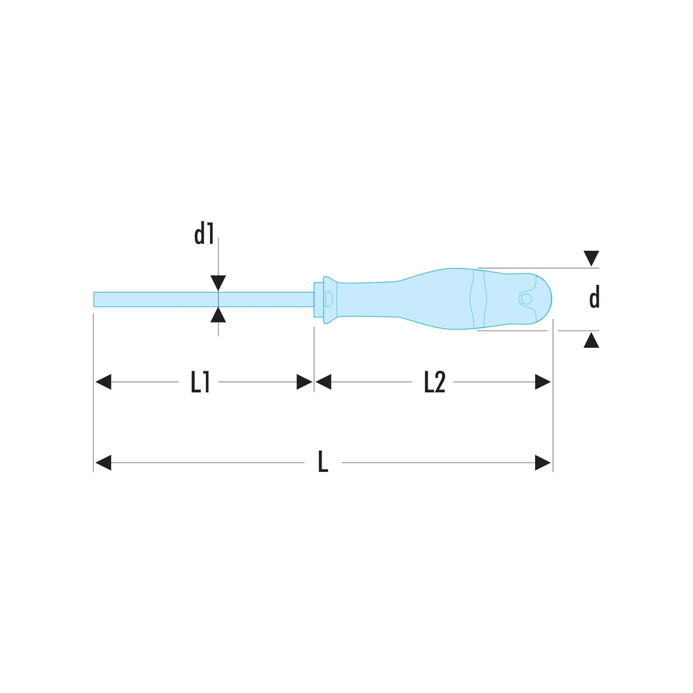 Tournevis PROTWIST pour vis à fente lame forgée 10x250 mm - Par 5 - FACOM - ATF10X250