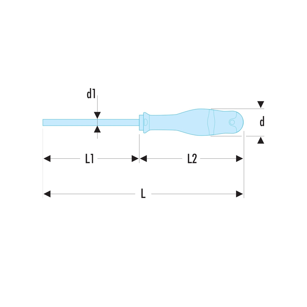Tournevis PROTWIST pour vis à fente lame forgée 5,5x100 mm - Par 10 - FACOM - ATF5.5X100