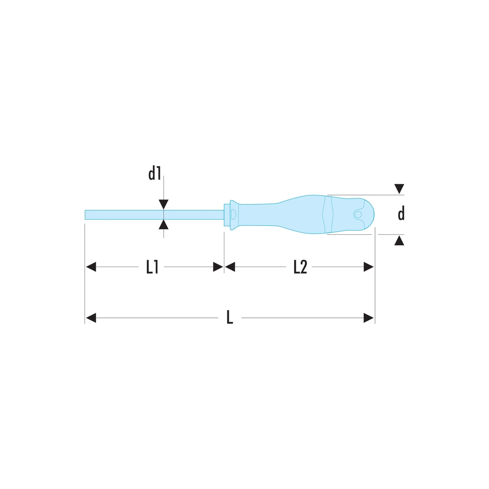 Tournevis PROTWIST pour vis à fente lame forgée 6,5x150 mm - Par 10 - FACOM - ATF6.5X150