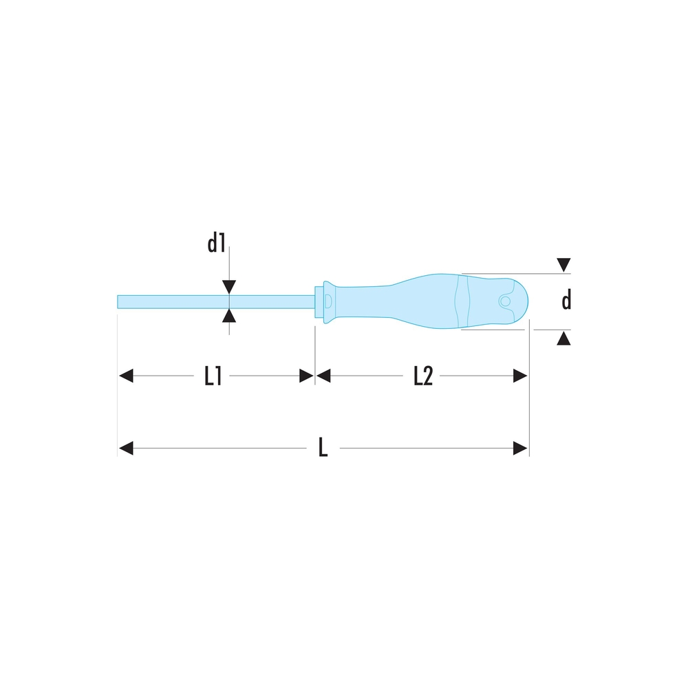Tournevis PROTWIST pour vis à fente lame forgée 8x150 mm - Par 10 - FACOM - ATF8X150