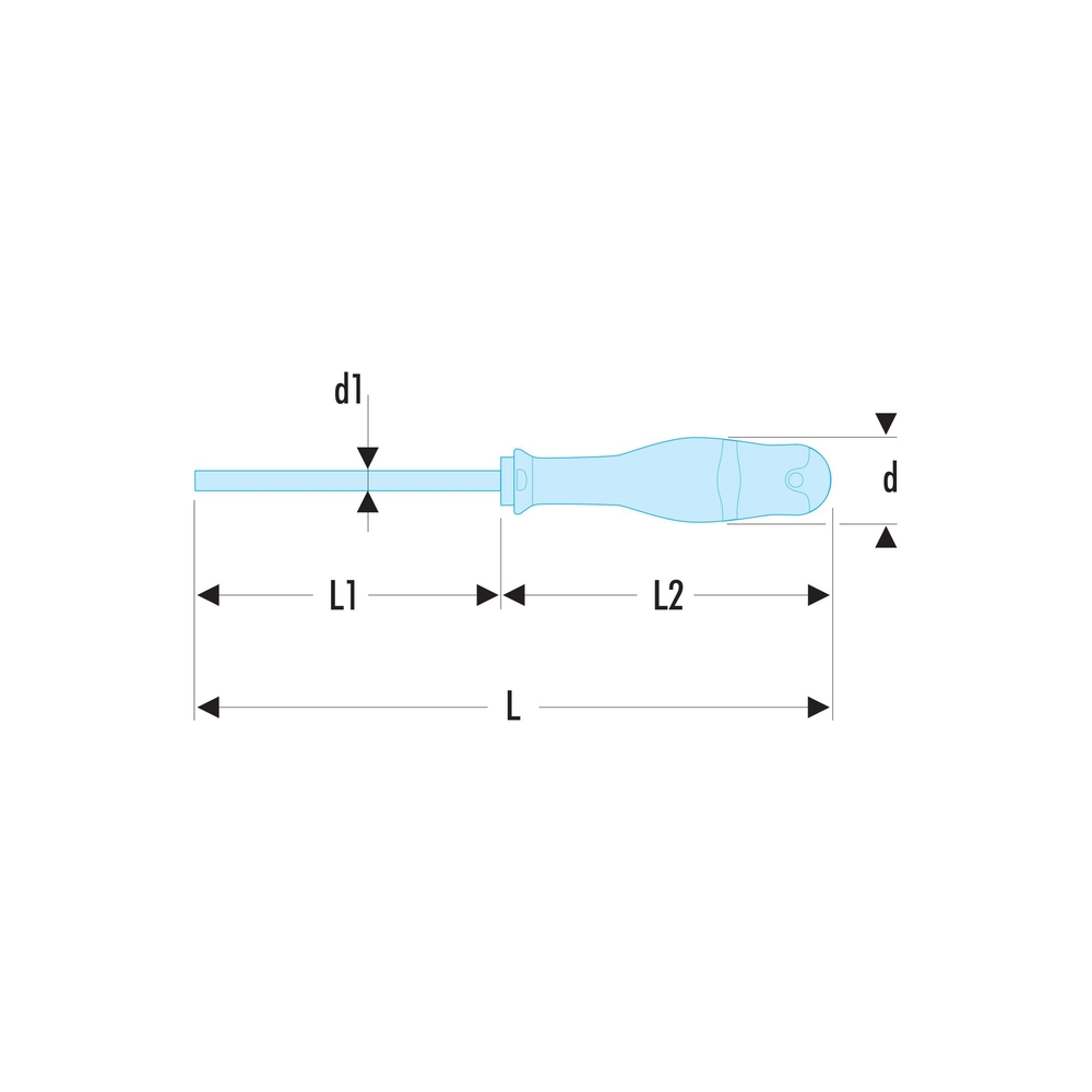 Tournevis PROTWIST pour vis à fente lame forgée 8x200 mm - Par 10 - FACOM - ATF8X200