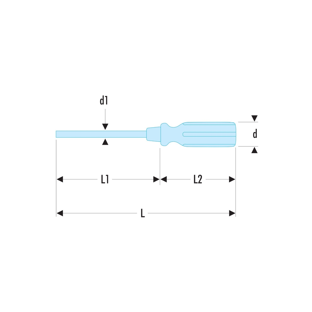 Tournevis manche bois pour vis cruciformes Phillips - lame 6 pans - FACOM - ATHH.P3