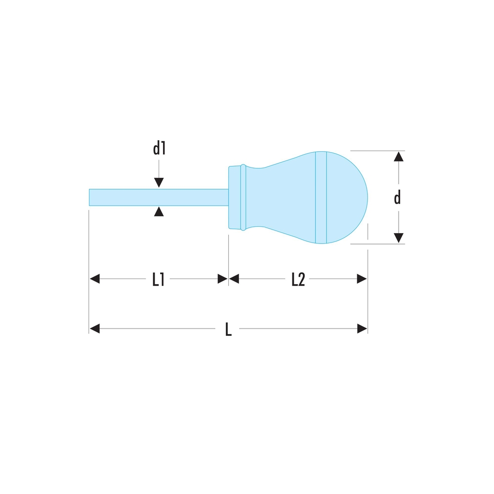 Tournevis PROTWIST vis cruciformes Phillips lames courtes 1x25 mm - Par 5 - FACOM - ATP1X25
