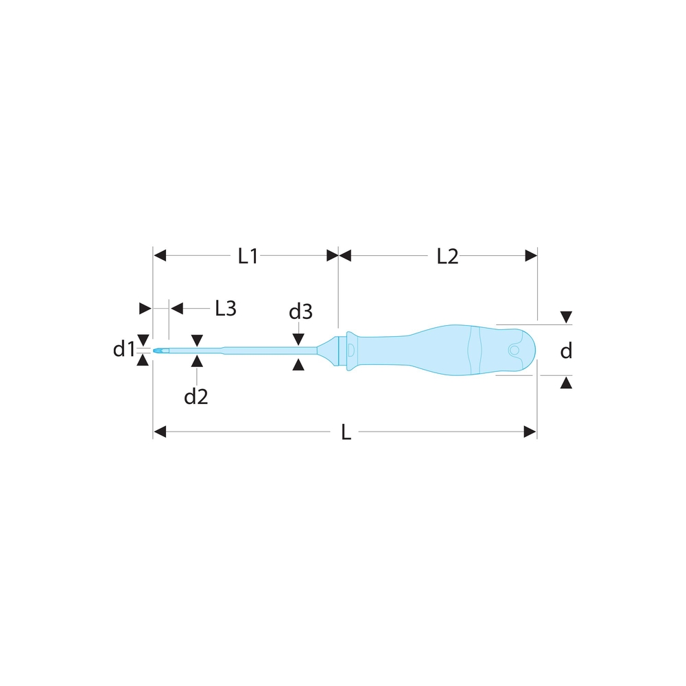 Tournevis PROTWIST BORNEO pour vis mixtes 1x100 1000V - FACOM - ATPB1X100TVE