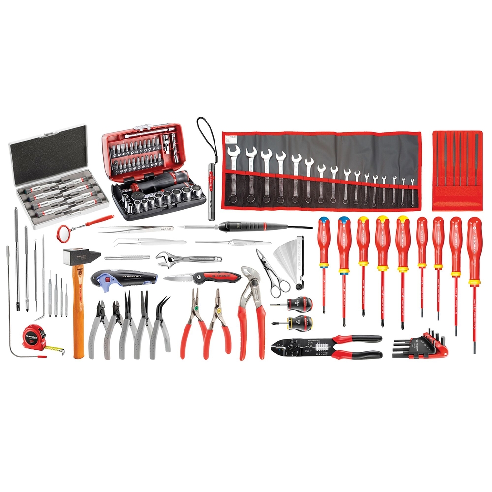Sélection électromécanique 120 outils - boîte à outils bi-matière - FACOM - BT200.EM41A