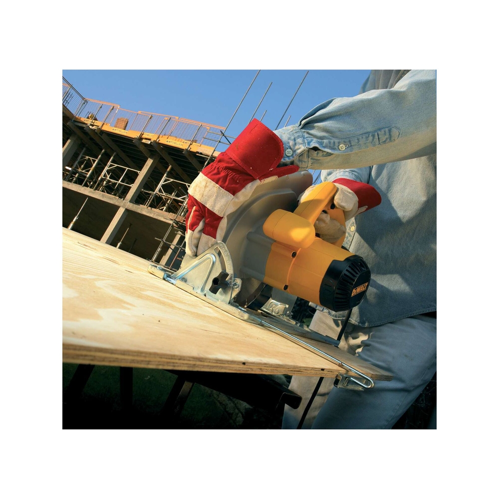 Scie circulaire 1750 W 235 mm - lame carbure 24 dents, guide parallèle, clé - D23700-QS - DEWALT