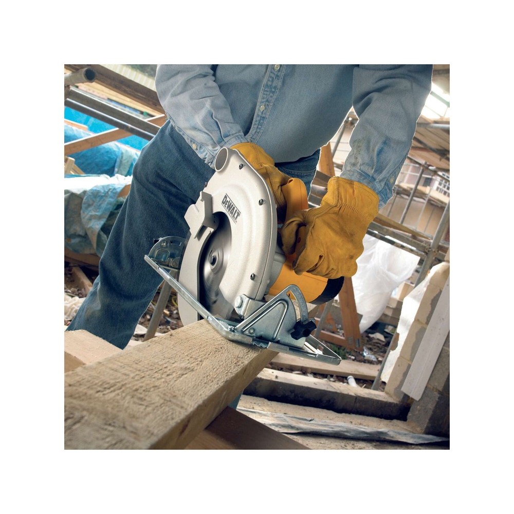 Scie circulaire 1750 W 235 mm - lame carbure 24 dents, guide parallèle, clé - D23700-QS - DEWALT