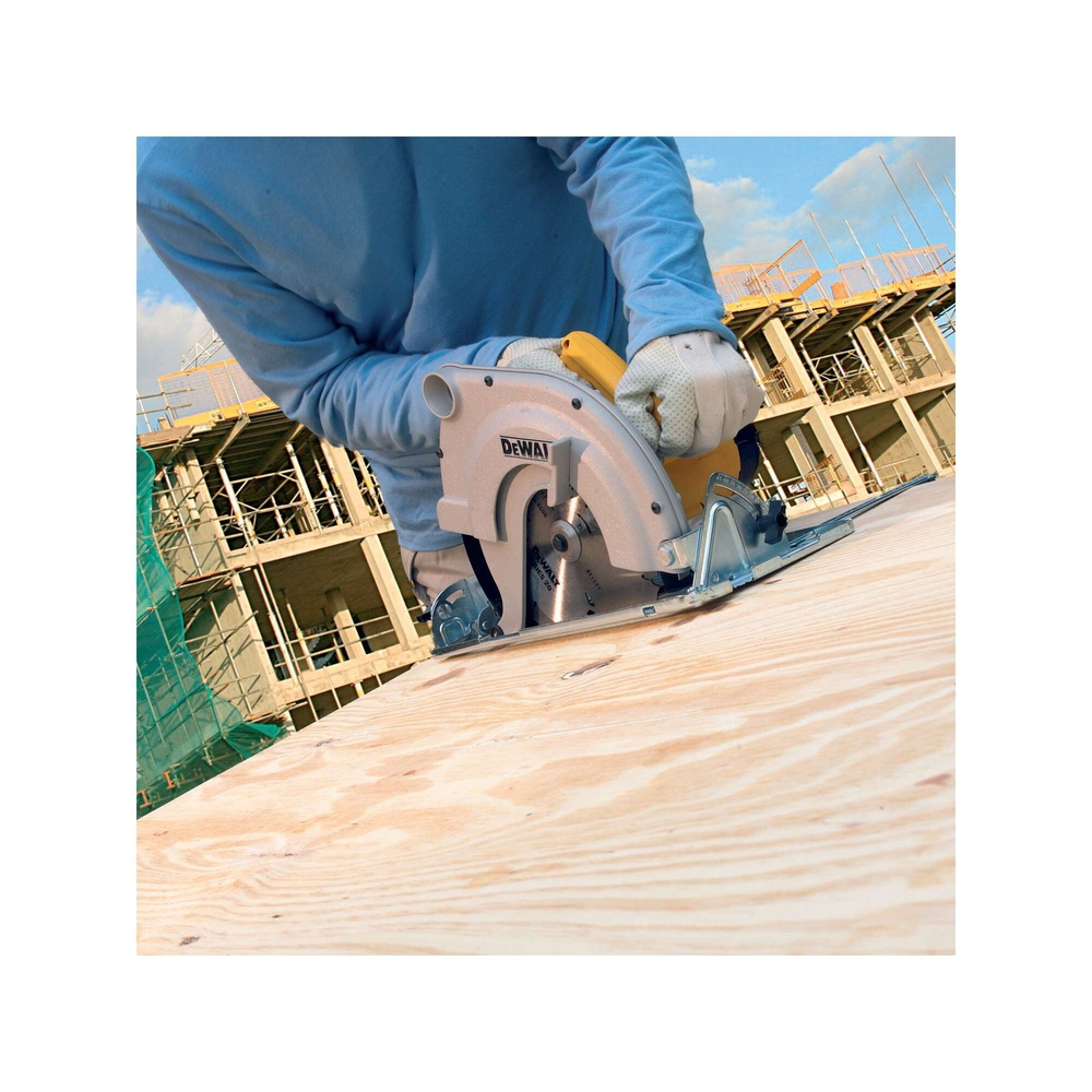 Scie circulaire 1750 W 235 mm - lame carbure 24 dents, guide parallèle, clé - D23700-QS - DEWALT