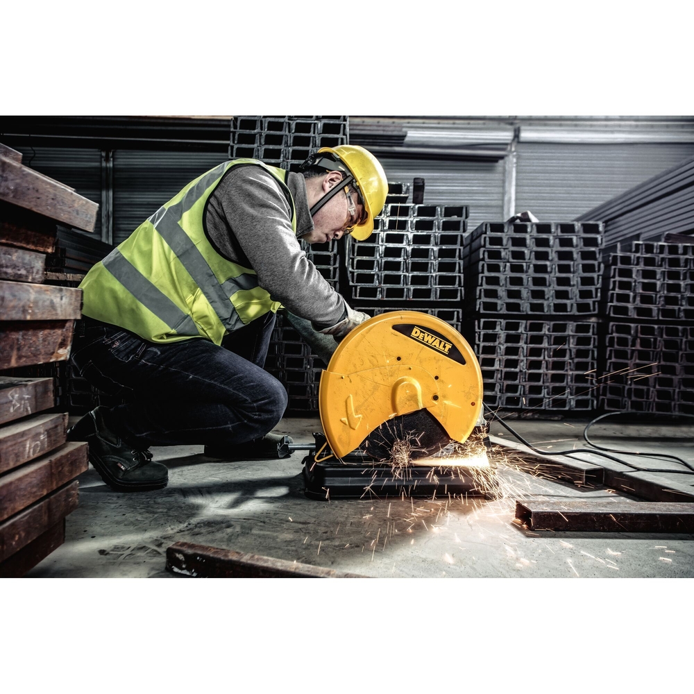 Tronçonneuse à disque 2200 W 355 mm - disque, clé hexagonale  - D28730-QS - DEWALT