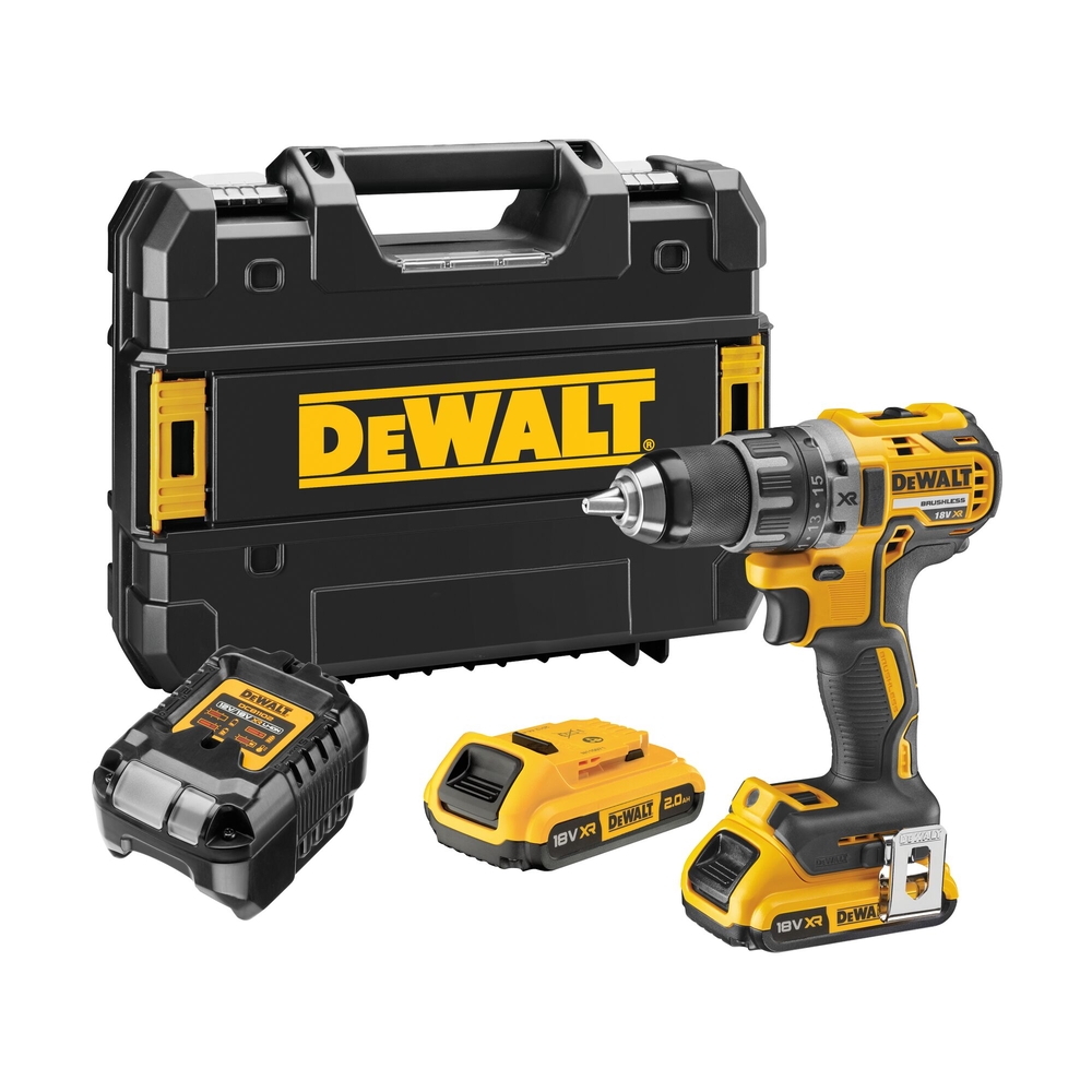 Perceuse visseuse Compacte XR 18V 2Ah Li-Ion Brushless - coffret TSTAK - DCD791D2-QW - DEWALT