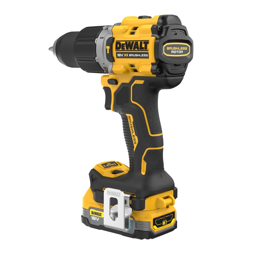 Perceuse-visseuse percussion compacte XR 18V 1,7Ah Li-Ion Brushless - POWERSTACK - DCD805E2T-QW - DEWALT